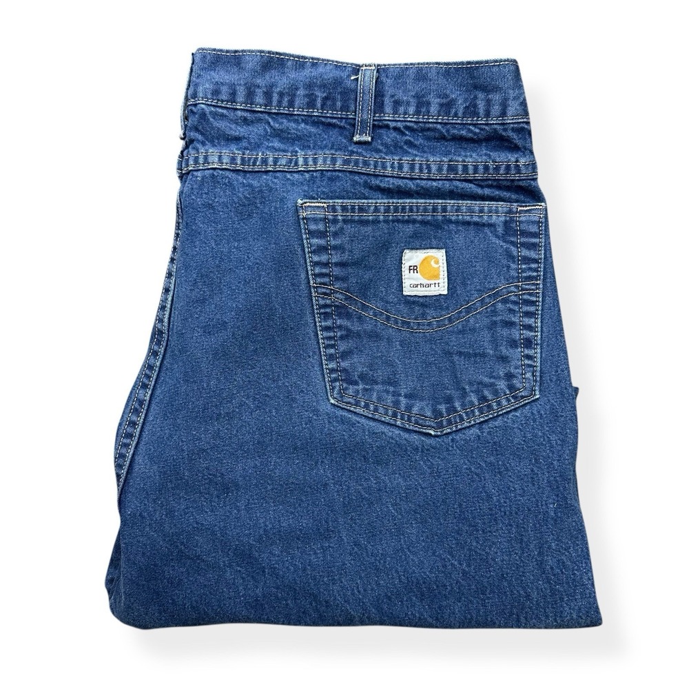 Carhartt Jeans Men's 42x32 Blue Denim FRB100 FR Flame Resistant Work Relaxed USA